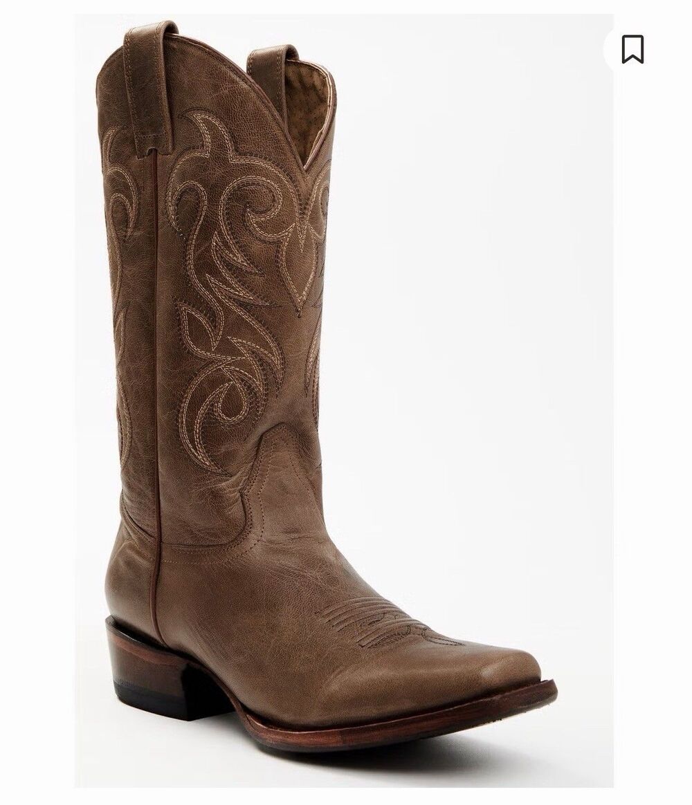 Demo Try On Shyanne Darby Western Boot Light Brown Women's Size 9.5 Wide Calf